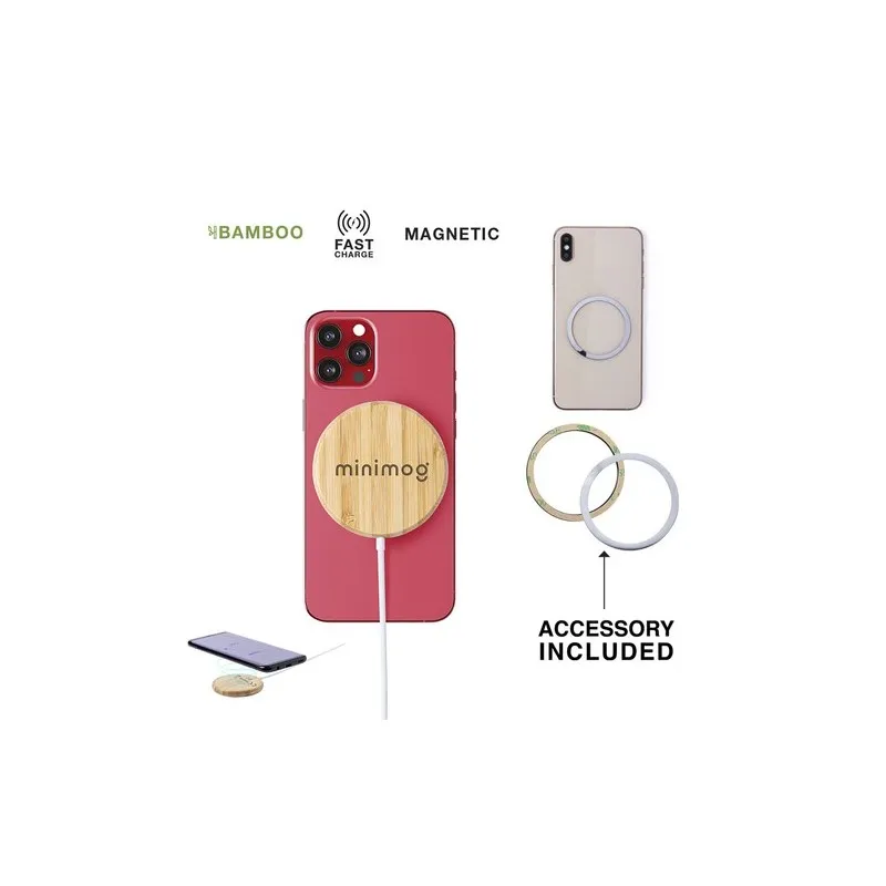 Chargeur Écologique sans Fil Personnalisé Hatawey Matières : acrylique Couleurs : noir