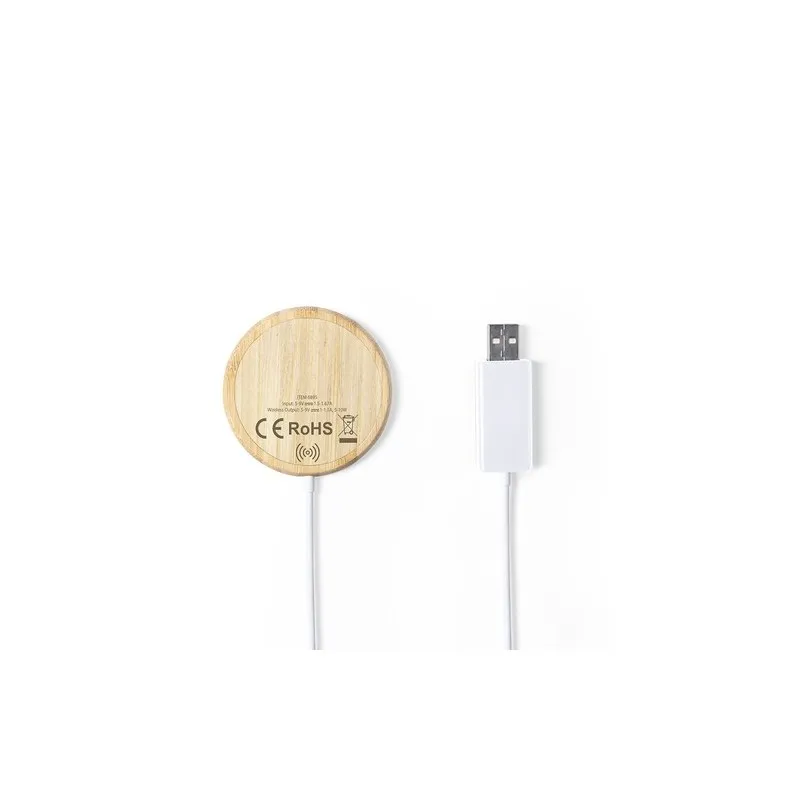 Chargeur Écologique sans Fil Personnalisé Hatawey Matières : acrylique Couleurs : noir marquage laser ultra précis