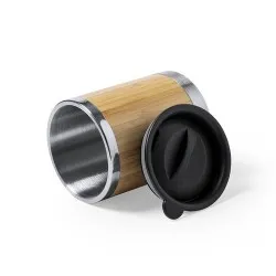 Mug Isotherme Écologique Personnalisé en Verre Thermique Lubon Matières : acrylique Couleurs : noir 2