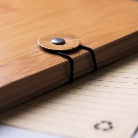 Bloc-notes Écologique en Bambou Personnalisé Palmex pas cher Matières : PET Couleurs : multicolore marquage laser ultra précis