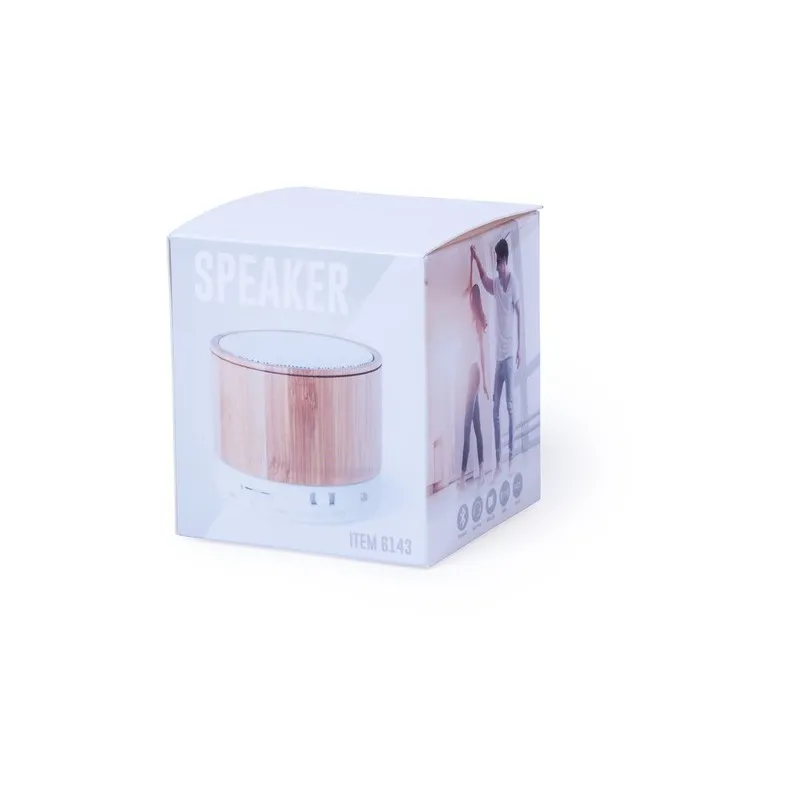 Haut-Parleur Écologique Innovant Personnalisé pas cher Kaltun Matières : PET recyclé Couleurs : blanc marquage laser ultra préci