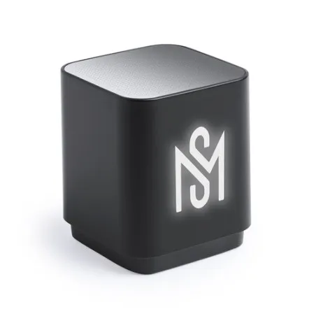 Haut-Parleur Personnalisé Pratique - Cadeau d'Entreprise Lunem Matières : PET recyclé Couleurs : noir