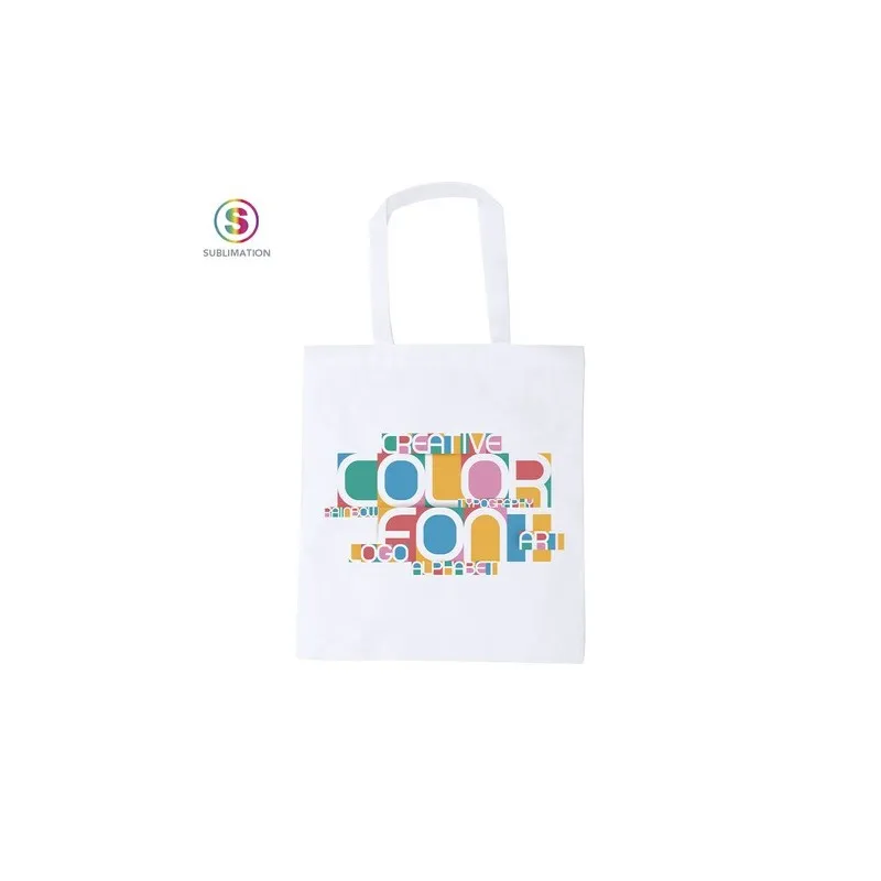 Sac shopping personnalisable écologique Mirtal - Sac sublimation publicitaire Matières : silicone Couleurs : noir personnalisabl