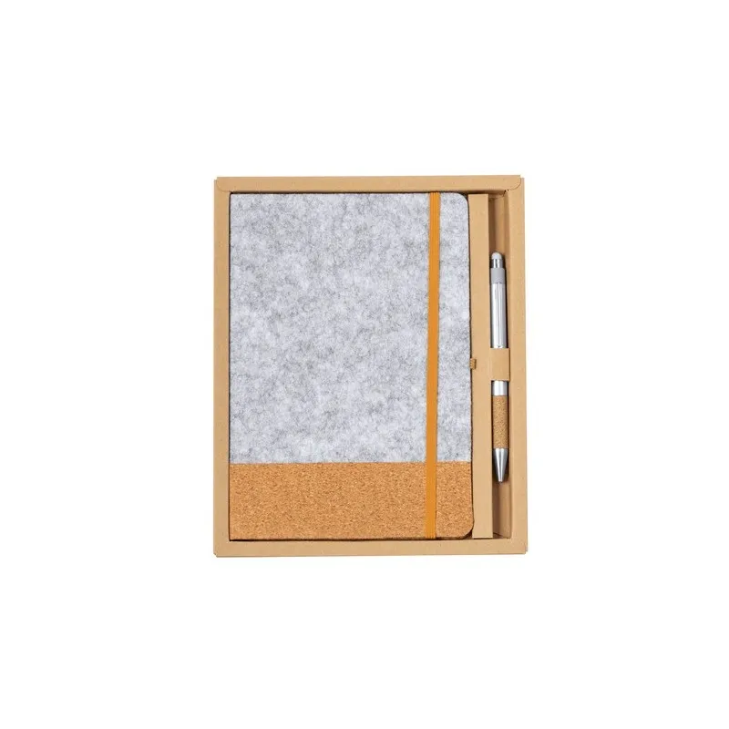 Set Écolo Personnalisé de Carnet et Stylo - Webermax Matières : aluminium recyclé  Couleurs : noir personnalisable avec votre lo