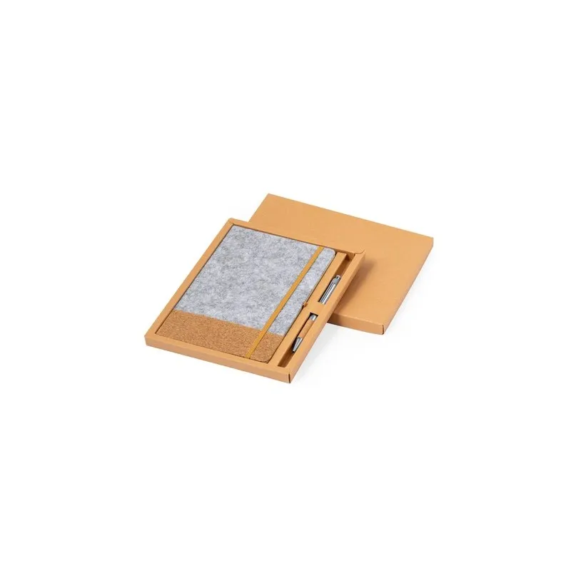 Set Écolo Personnalisé de Carnet et Stylo - Webermax Matières : aluminium recyclé  Couleurs : noir cadeau entreprise pas cher