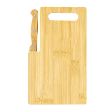 Planche à Découper Seslat en Bambou avec Couteau