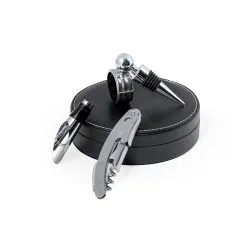 Coffret d'Accessoires à Vin Personnalisé Albion Couleurs : gris Matières : acier inoxydable recyclé