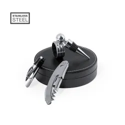 Coffret d'Accessoires à Vin Personnalisé Albion Couleurs : gris Matières : acier inoxydable recyclé 2