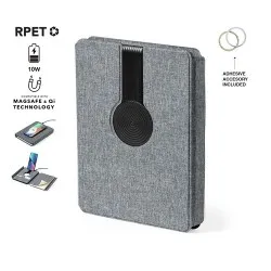 Bloc Notes Multifonction Écologique avec Chargeur et Papeterie Morrison Matières : PET recyclé Couleurs : bleu 2