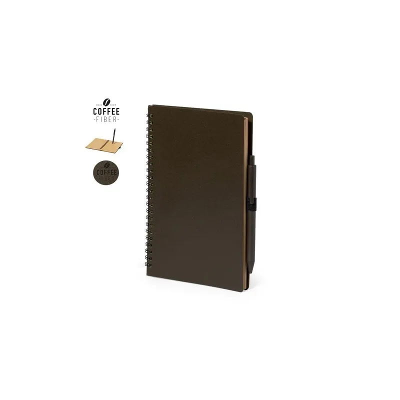 Cahier Écologique Personnalisé avec Stylo - Alanna pas cher Matières : PET recyclé Couleurs : gris personnalisable avec votre lo