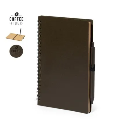 Cahier Écologique Personnalisé avec Stylo - Alanna pas cher Matières : PET recyclé Couleurs : gris personnalisable avec votre lo