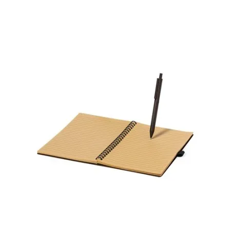 Cahier Écologique Personnalisé avec Stylo - Alanna pas cher Matières : PET recyclé Couleurs : gris impression haute définition