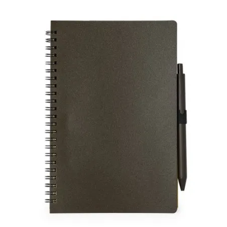 Cahier Écologique Personnalisé avec Stylo - Alanna pas cher Matières : PET recyclé Couleurs : gris livraison express 24h 48h