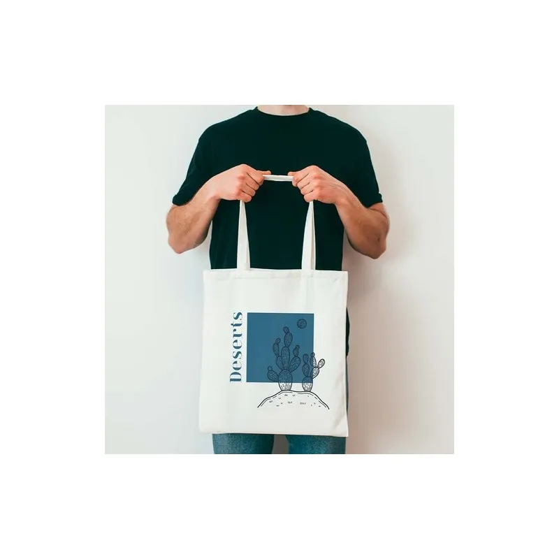 Sac en Coton Personnalisé de Shopping Chidel Matières : PET recyclé Couleurs : bleu impression haute définition