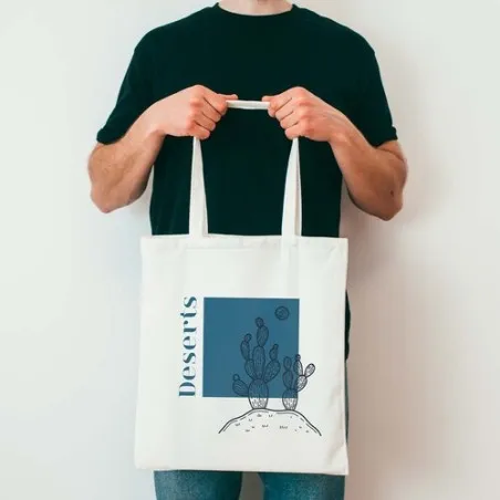 Sac en Coton Personnalisé de Shopping Chidel Matières : PET recyclé Couleurs : bleu impression haute définition