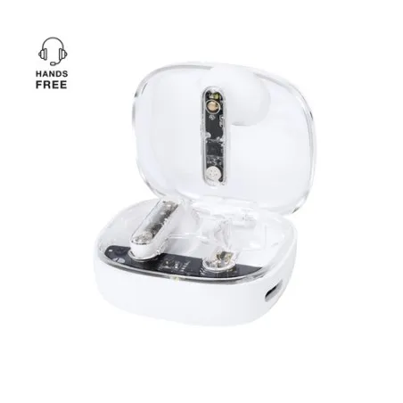 Écouteurs Bluetooth Ergonomiques Personnalisés pas chers - Webex Couleurs : noir personnalisable avec votre logo