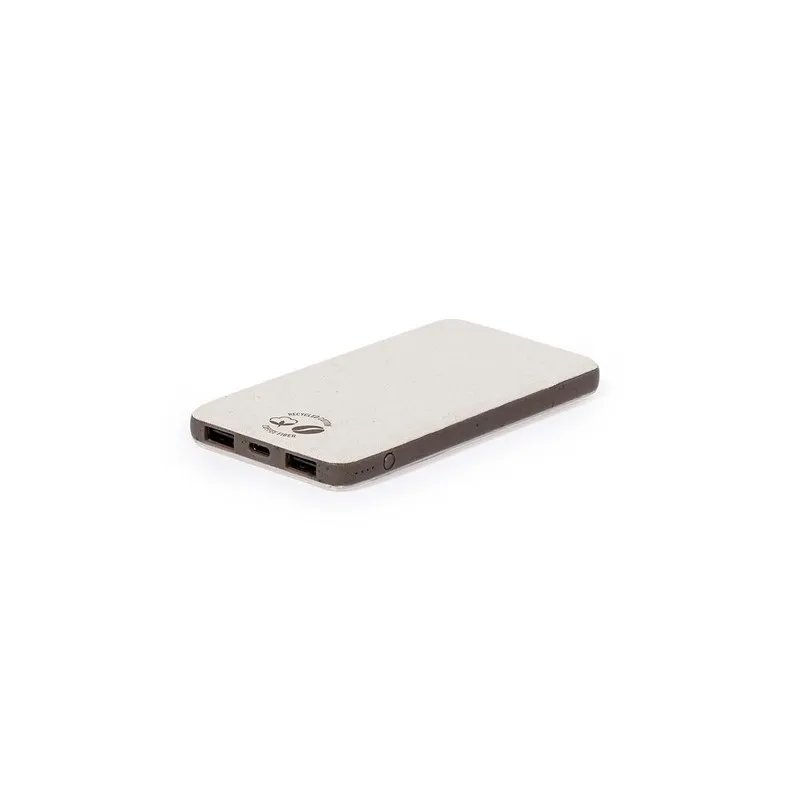 Batterie Écologique Personnalisée 5000 mAh - Power Bank Mayer Couleurs : rouge Matières : polyester recyclé goodies publicitaire