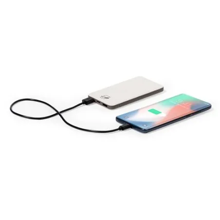 Batterie Écologique Personnalisée 5000 mAh - Power Bank Mayer Couleurs : rouge Matières : polyester recyclé impression haute déf