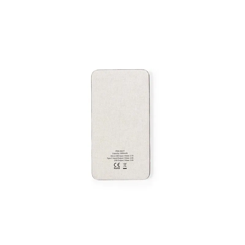 Batterie Écologique Personnalisée 5000 mAh - Power Bank Mayer Couleurs : rouge Matières : polyester recyclé marquage laser ultra
