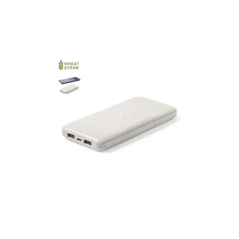 Batterie Externe Écologique Personnalisée Yendik Matières : coton organique Couleurs : gris personnalisable avec votre logo