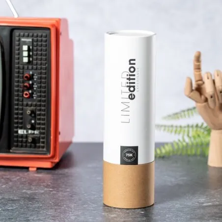 Bidon en Acier Inoxydable Personnalisé Harriet Matières : coton recyclé Couleurs : bleu marquage laser ultra précis