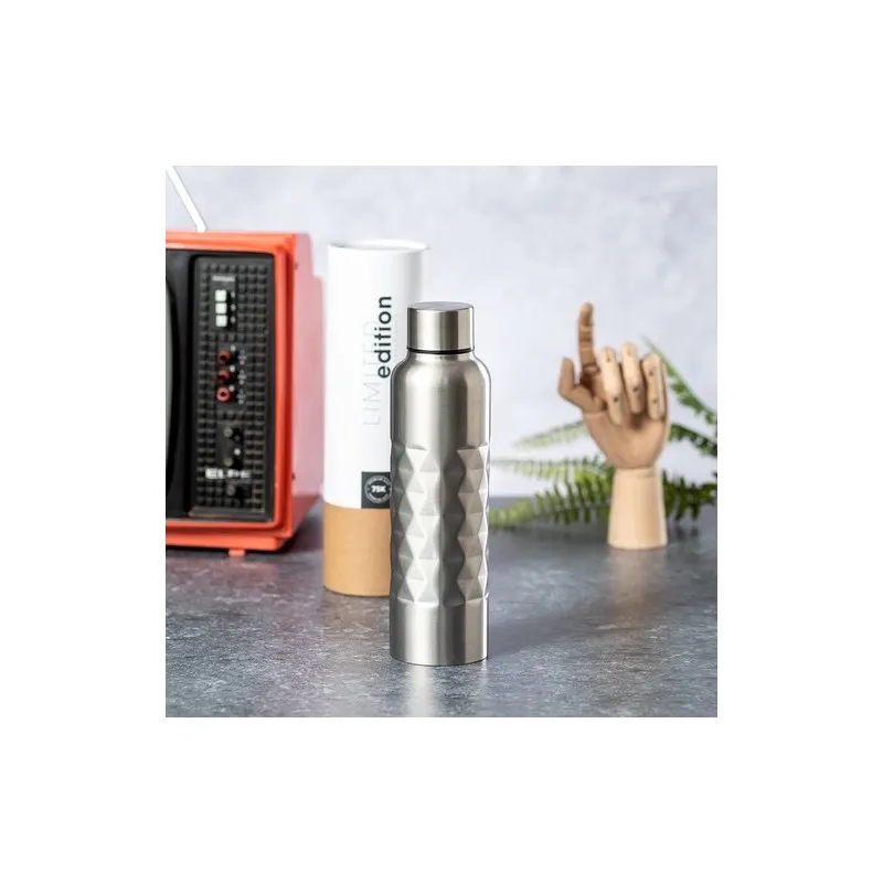 Bidon en Acier Inoxydable Personnalisé Harriet Matières : coton recyclé Couleurs : bleu objet promotionnel éco-responsable