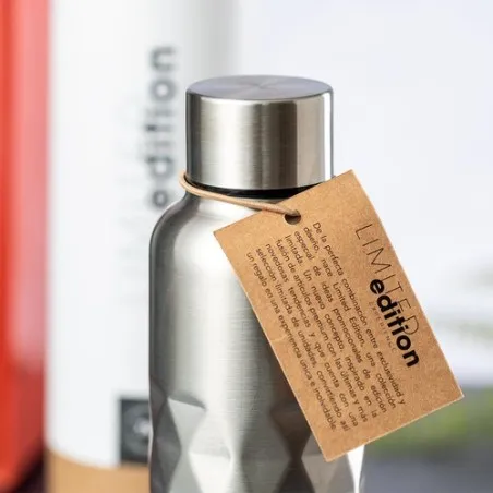 Bidon en Acier Inoxydable Personnalisé Harriet Matières : coton recyclé Couleurs : bleu cadeau collaborateur premium