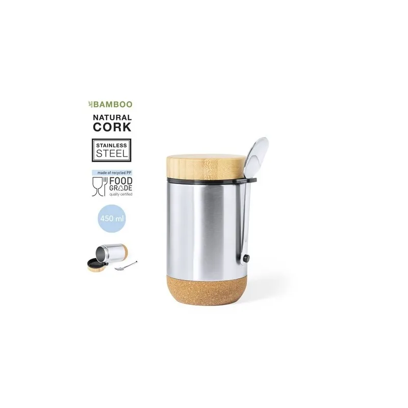 Boîte à Déjeuner Éco-Responsable Personnalisée Cambrix Matières : coton recyclé Couleurs : noir