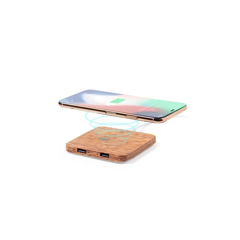 Chargeur Sans Fil Écologique Personnalisé 10W Raston Couleurs : noir cadeau entreprise pas cher