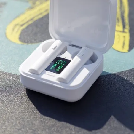 Écouteurs Bluetooth solaires personnalisés pas chers - Vinzer Matières : bambou impression haute définition