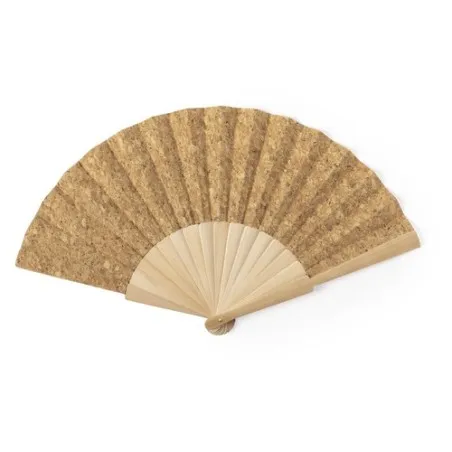 Éventail publicitaire en liège naturel Kasol Matières : spandex Couleurs : blanc goodies publicitaire événementiel