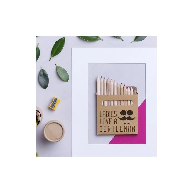 Boîte Crayons Boys - Ensemble de 12 Crayons Colorés