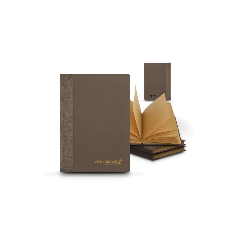 Carnet A5 Éco-responsable avec couverture en poudre de café Matières : bambou Couleurs : vert