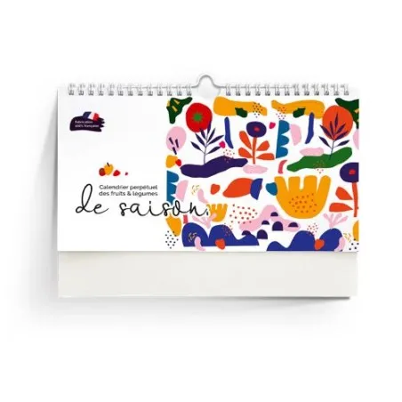 Calendrier Personnalisé Éco-Responsable des Fruits et Légumes de Saison Matières : PET recyclé Couleurs : raisin personnalisable