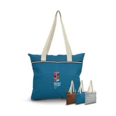 Sac Shopping Isotherme Pratique et Personnalisable Matières : polyester Couleurs : gris cadeau entreprise pas cher