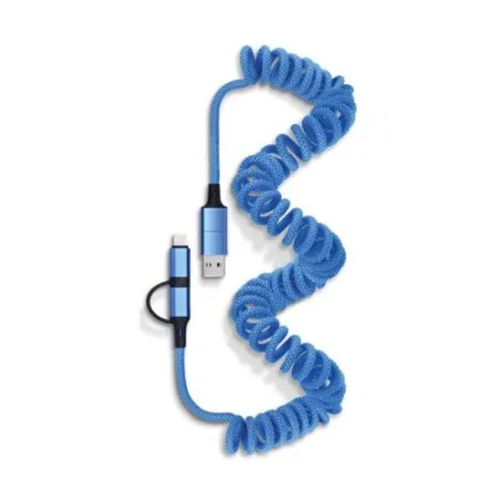 Câble de Charge Rapide Retractable 6 en 1 Personnalisé Couleurs : noir objet promo petit budget