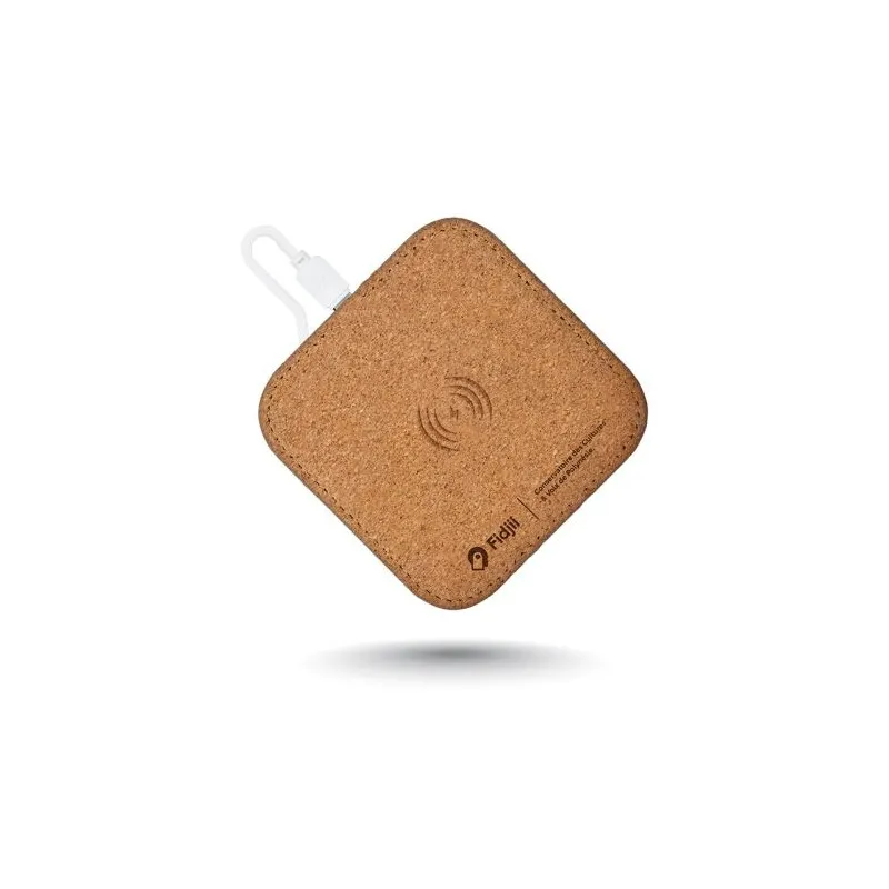 Chargeur Induction Rapide Écologique 10W Personnalisé Couleurs : blanc cadeau entreprise pas cher