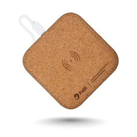 Chargeur Induction Rapide Écologique 10W Personnalisé Couleurs : blanc cadeau entreprise pas cher