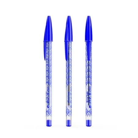 Stylo à bille personnalisée pas cher BIC® Cristal® Expression Matières : fer Couleurs : argenté cadeau entreprise pas cher