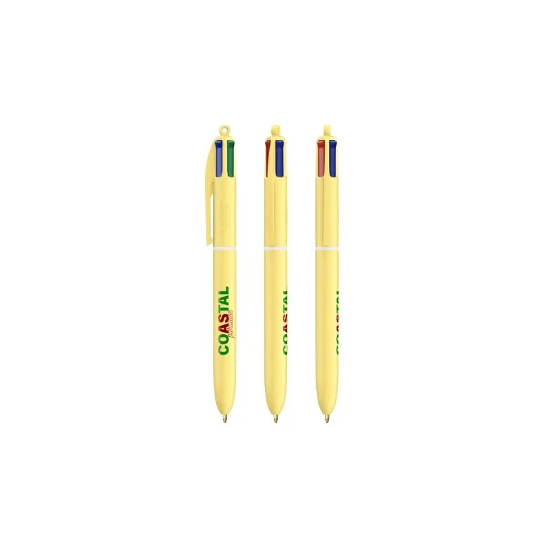 Stylo Innovant Pastel 4 Couleurs avec Lanyard BIC® Matières : acier inoxydable Couleurs : argenté cadeau collaborateur premium