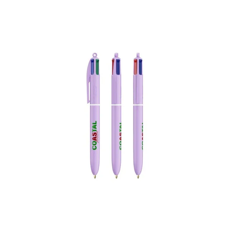 Stylo Innovant Pastel 4 Couleurs avec Lanyard BIC® Matières : bois Couleurs : brun marquage laser ultra précis