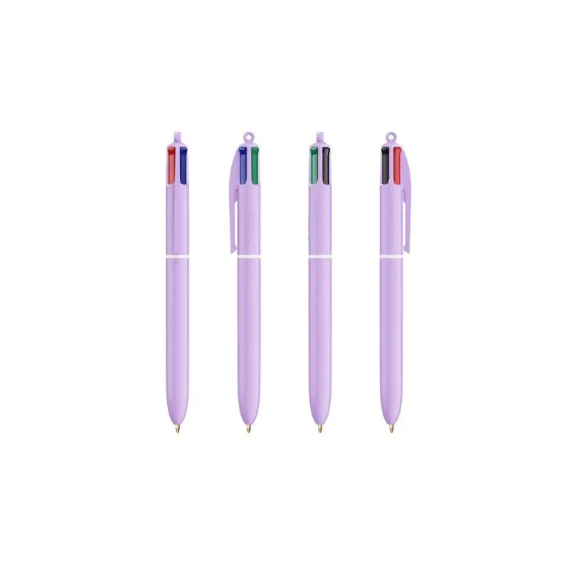 Stylo Innovant Pastel 4 Couleurs avec Lanyard BIC® Matières : bois Couleurs : brun objet promotionnel éco-responsable