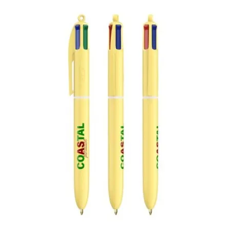 Stylo Personnalisé Unique et Créatif 4 Couleurs Pastel BIC® Matières : acrylique Couleurs : argenté objet promotionnel éco-respo