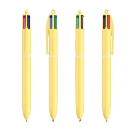 Stylo Personnalisé Unique et Créatif 4 Couleurs Pastel BIC® Matières : acrylique Couleurs : argenté cadeau client original