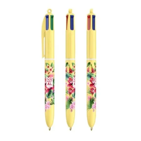 Stylo Personnalisé Unique et Créatif 4 Couleurs Pastel BIC® Matières : acrylique Couleurs : argenté goodies personnalisé en stoc