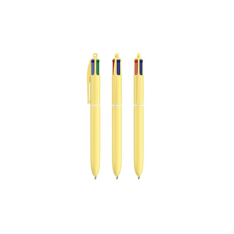 Stylo Personnalisé Unique et Créatif 4 Couleurs Pastel BIC® Matières : acrylique Couleurs : argenté personnalisation sur mesure