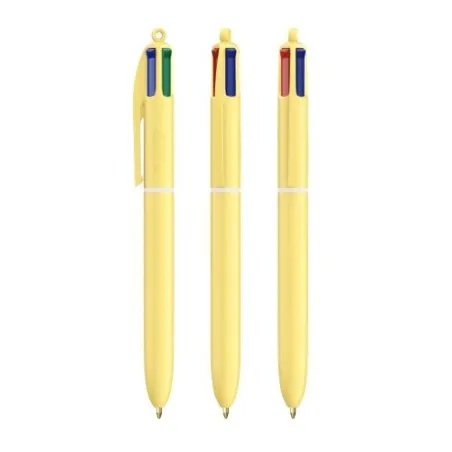 Stylo Personnalisé Unique et Créatif 4 Couleurs Pastel BIC® Matières : acrylique Couleurs : argenté personnalisation sur mesure