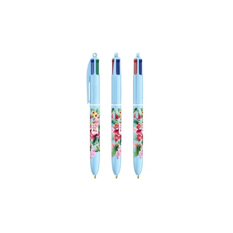Stylo Personnalisé Unique et Créatif 4 Couleurs Pastel BIC® Matières : métal Couleurs : argenté personnalisable avec votre logo