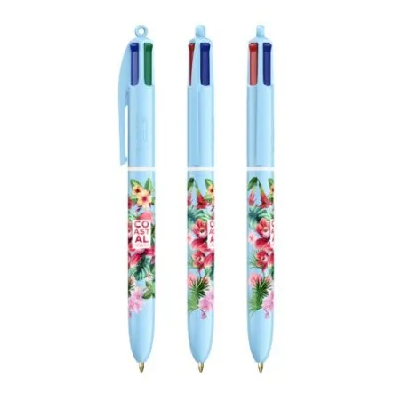 Stylo Personnalisé Unique et Créatif 4 Couleurs Pastel BIC® Matières : métal Couleurs : argenté personnalisable avec votre logo