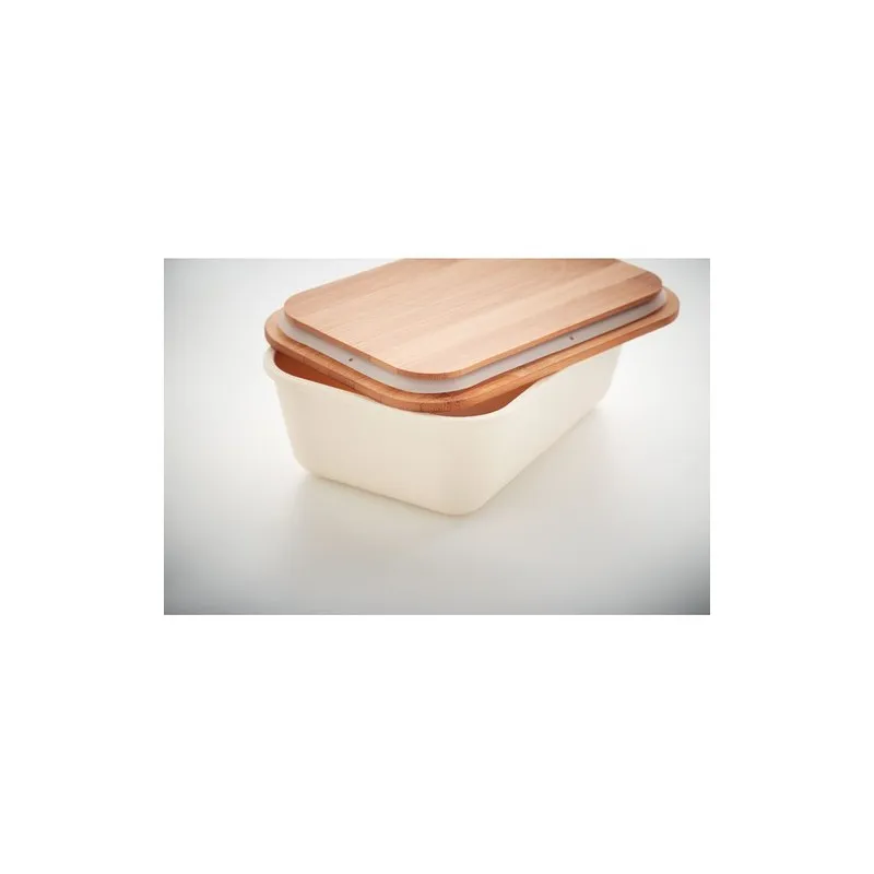 Boîte à lunch écologique en bambou personnalisée - THURSDAY Matières : coton Taille textile : S Couleurs : bleu marine accessoir